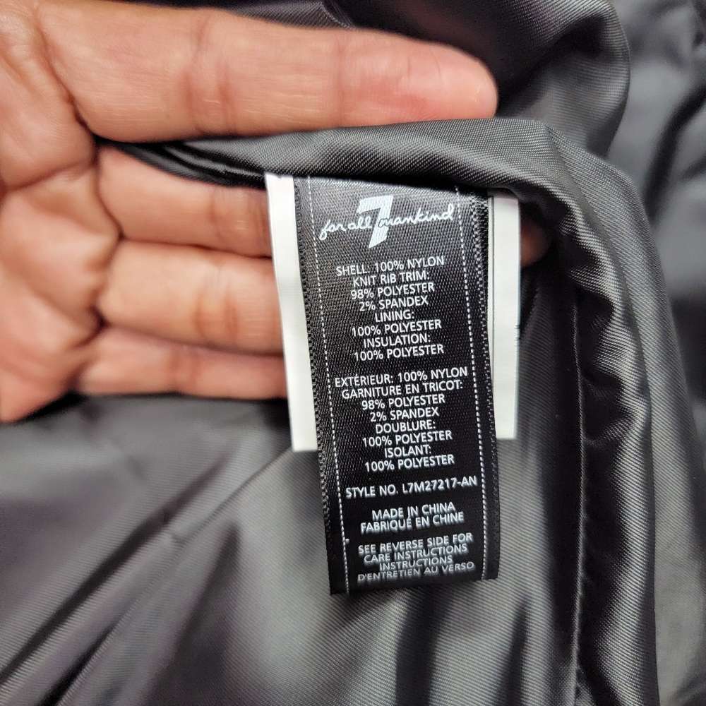 7 FOR ALL MANKIND QUILTED BOMBER JACKET, SIZE L - Picture 5 of 8